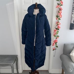 Navy Blue Steve Madden Puffer Jacket W/ Hoodie